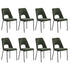 8x Dining Chairs Chenille Fabric Kitchen Side Chair Green