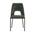 2x Dining Chairs Chenille Fabric Kitchen Side Chair Green