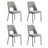 4x Dining Chairs Chenille Fabric Kitchen Side Chair Grey