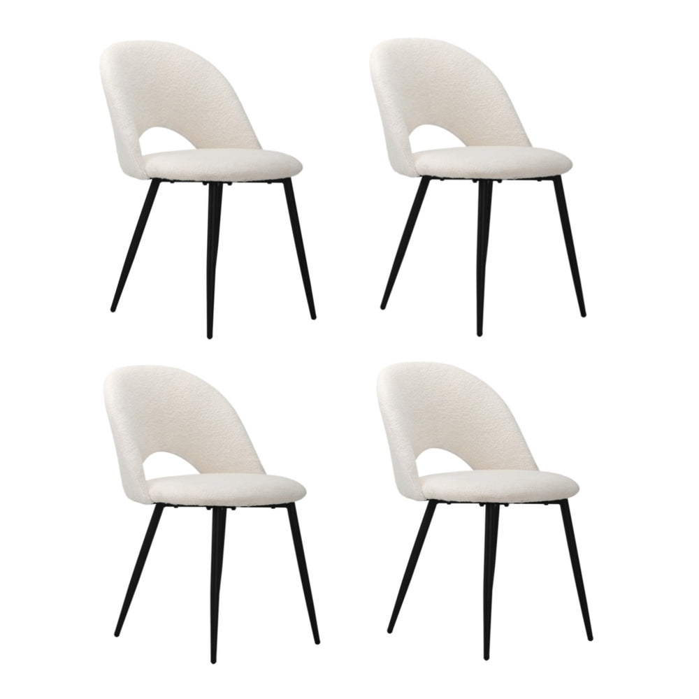 4PCS Dining Chairs Accent Chair Armchair Sherpa White