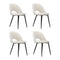 4PCS Dining Chairs Accent Chair Armchair Sherpa White