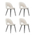 4PCS Dining Chairs Accent Chair Armchair Sherpa White