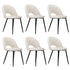 6PCS Dining Chairs Accent Chair Armchair Sherpa White