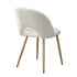 Oikiture 4PCS Dining Chairs Armchair Sherpa Golden White