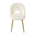Oikiture 8PCS Dining Chairs Armchair Sherpa Golden White