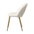 Oikiture 8PCS Dining Chairs Armchair Sherpa Golden White