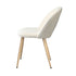 8PCS Dining Chairs Armchair Sherpa Wooden White
