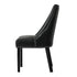 2PCs PU Leather Dining Chair Kitchen Padded Seat Design Black