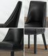 2PCs PU Leather Dining Chair Kitchen Padded Seat Design Black