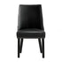 8PCs PU Leather Dining Chair Padded Seat Winglet Design Black