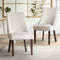 2PCs Velvet Dining Chair Kitchen Padded Seat Design Beige