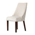6PCs Velvet Dining Chair Padded Seat Winglet Design Beige