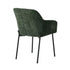 2x Dining Chairs Kitchen Armchairs Chenille Fabric Green