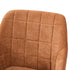 Oikiture 4 Pack Chenille Dining Chairs with Arms, Tufted Kitchen Armchair Orange