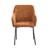 2x Dining Chairs Kitchen Armchairs Chenille Fabric Orange