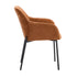 2x Dining Chairs Kitchen Armchairs Chenille Fabric Orange