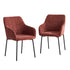 Oikiture 2x Dining Chairs Kitchen Accent Armchairs Chenille Fabric
