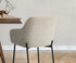 2x Dining Chairs Kitchen Accent Armchairs Linen Fabric Beige