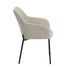 4x Dining Chairs Kitchen Armchairs Linen Fabric Beige