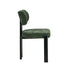 Oikiture 6x Dining Chairs Chenille Kitchen Chair Padded Seat Green