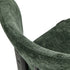 Oikiture 6x Dining Chairs Chenille Kitchen Chair Padded Seat Green