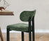 Oikiture 6x Dining Chairs Chenille Kitchen Chair Padded Seat Green