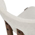 Oikiture 2x Dining Chairs Linen Kitchen Padded Seat Beige & Brown