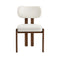 Oikiture 4x Dining Chairs Linen Kitchen Padded Seat Beige & Brown