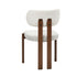 Oikiture 6x Dining Chairs Linen Kitchen Padded Seat Beige & Brown
