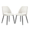 2x Dining Chair Accent Chairs Linen Fabric Beige
