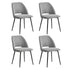 4x Dining Chair Accent Chairs Linen Fabric Grey