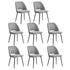 8x Dining Chair Accent Chairs Linen Fabric Grey