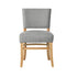 Oikiture 4x Dining Chairs Wooden Kitchen Seat Rubberwood Frame Grey