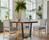 Oikiture 4x Dining Chairs Wooden Kitchen Seat Rubberwood Frame Grey