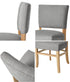 Oikiture 4x Dining Chairs Wooden Kitchen Seat Rubberwood Frame Grey