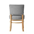 Oikiture 6x Dining Chairs Wooden Kitchen Seat Rubberwood Frame Grey
