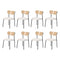 Oikiture 8PCS Dining Chairs Padded Kitchen Chair Corduroy Beige