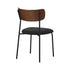 4PCS Dining Chairs Kitchen Padded Lounge Seat Corduroy Black