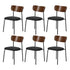 6PCS Dining Chairs Kitchen Padded Lounge Seat Corduroy Black