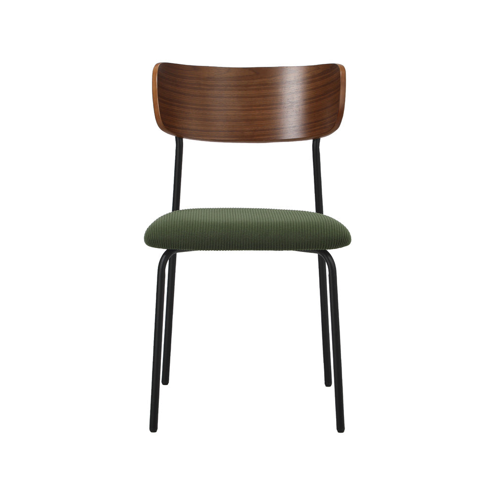 Dining Chairs Set of 2 – Sherpa Green Padded Bentwood Seat 120kg