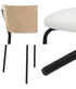 4PCS Dining Chairs Kitchen Padded Lounge Seat Sherpa White