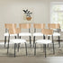 6PCS Dining Chairs Kitchen Padded Lounge Seat Sherpa White