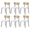 6PCS Dining Chairs Kitchen Padded Lounge Seat Sherpa White