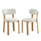 2x Dining Chair Upholstery Chairs Natural & Beige