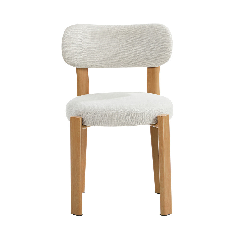 2x Dining Chair Upholstery Chairs Natural & Beige
