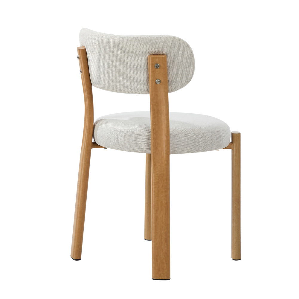 2x Dining Chair Upholstery Chairs Natural & Beige