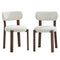 2x Dining Chair Upholstery Chairs Walunt & Beige