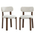 2x Dining Chair Upholstery Chairs Walunt & Beige
