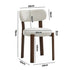 2x Dining Chair Upholstery Chairs Walunt & Beige