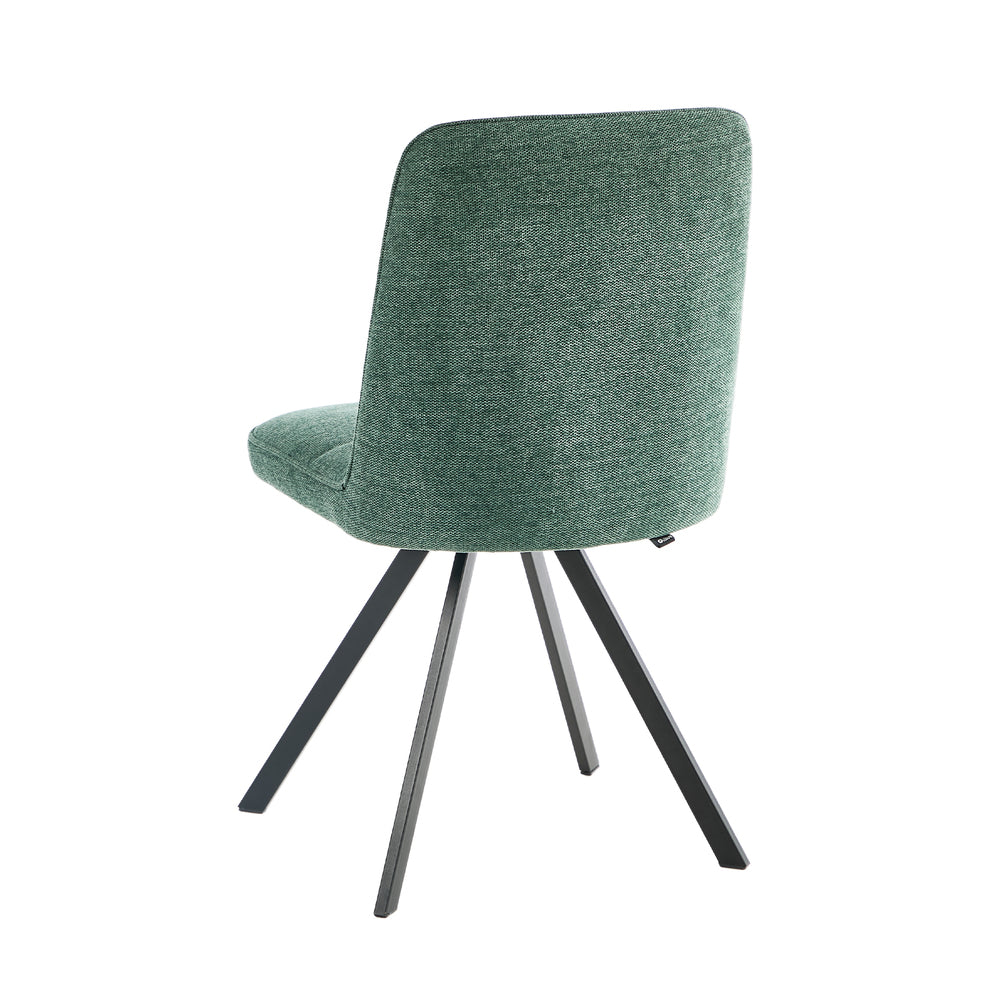 2x Dining Chair Kitchen Seat Linen Fabric Accent Chair Green